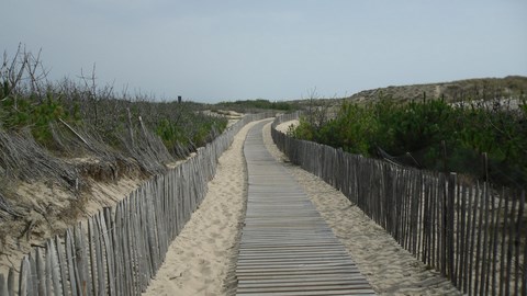 accès à la plage d'hourtin