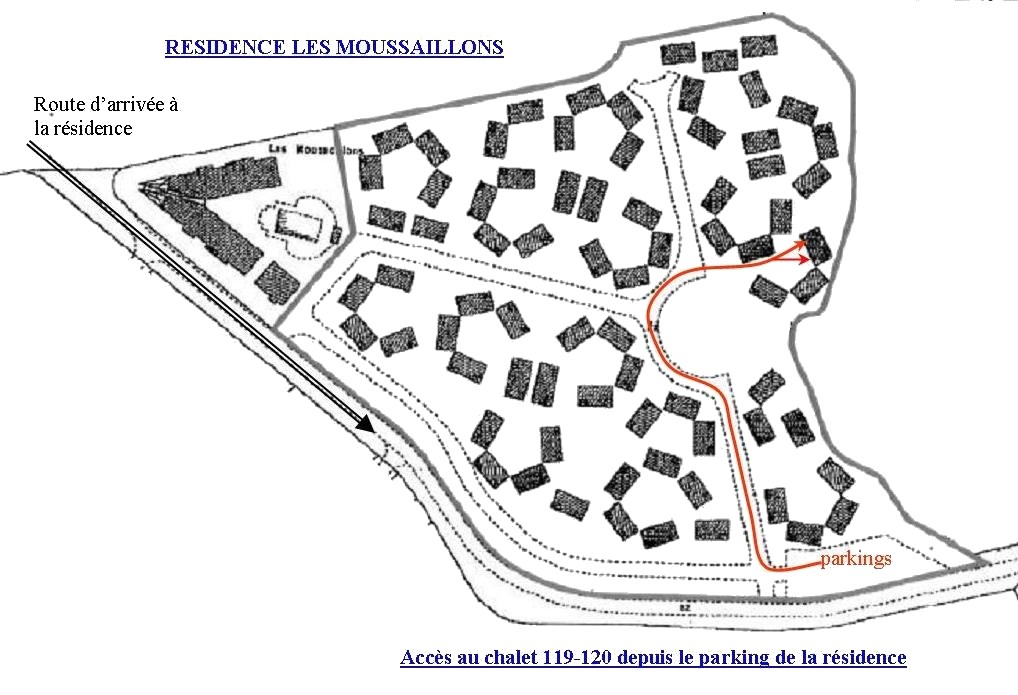 plan accès piéton chalet 120