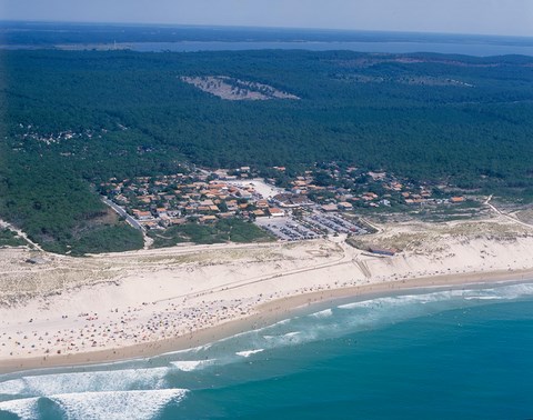 vue arienne plage hourtin