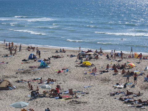 baignade à l'océan à hourtin